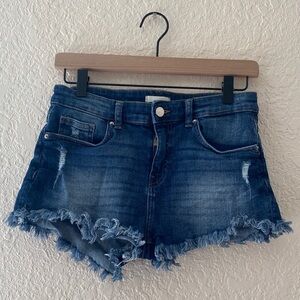 H&M Fringe Denim Shorts